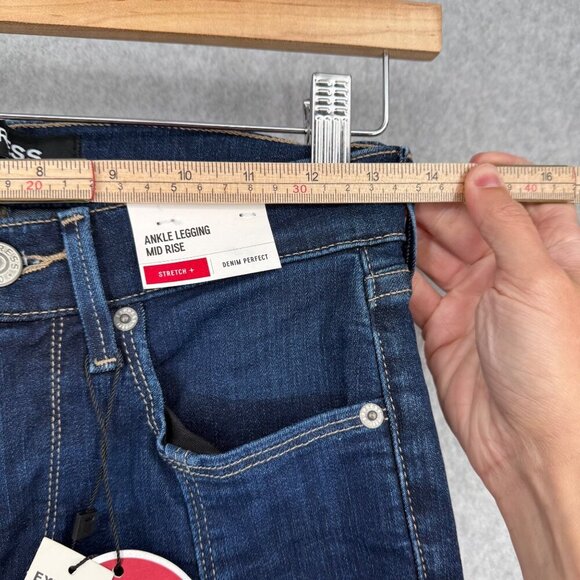 Express Womens Denim Perfect Ankle Skinny Jean Size 2 Dark Wash Center Seam NEW - Picture 12 of 15